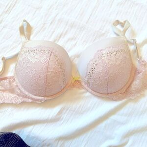 Absolutely beautiful pink rhinestone Victoria’s Secret push up bra